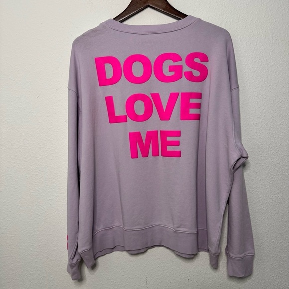 Wildfox Dogs Love Me Crewneck Sweatshirt Pawprint size XXL NWT $108 - Picture 6 of 8